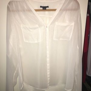 Armani exchange size large sheer blouse